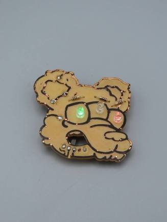 Three Bright Eyed Rat Brooch